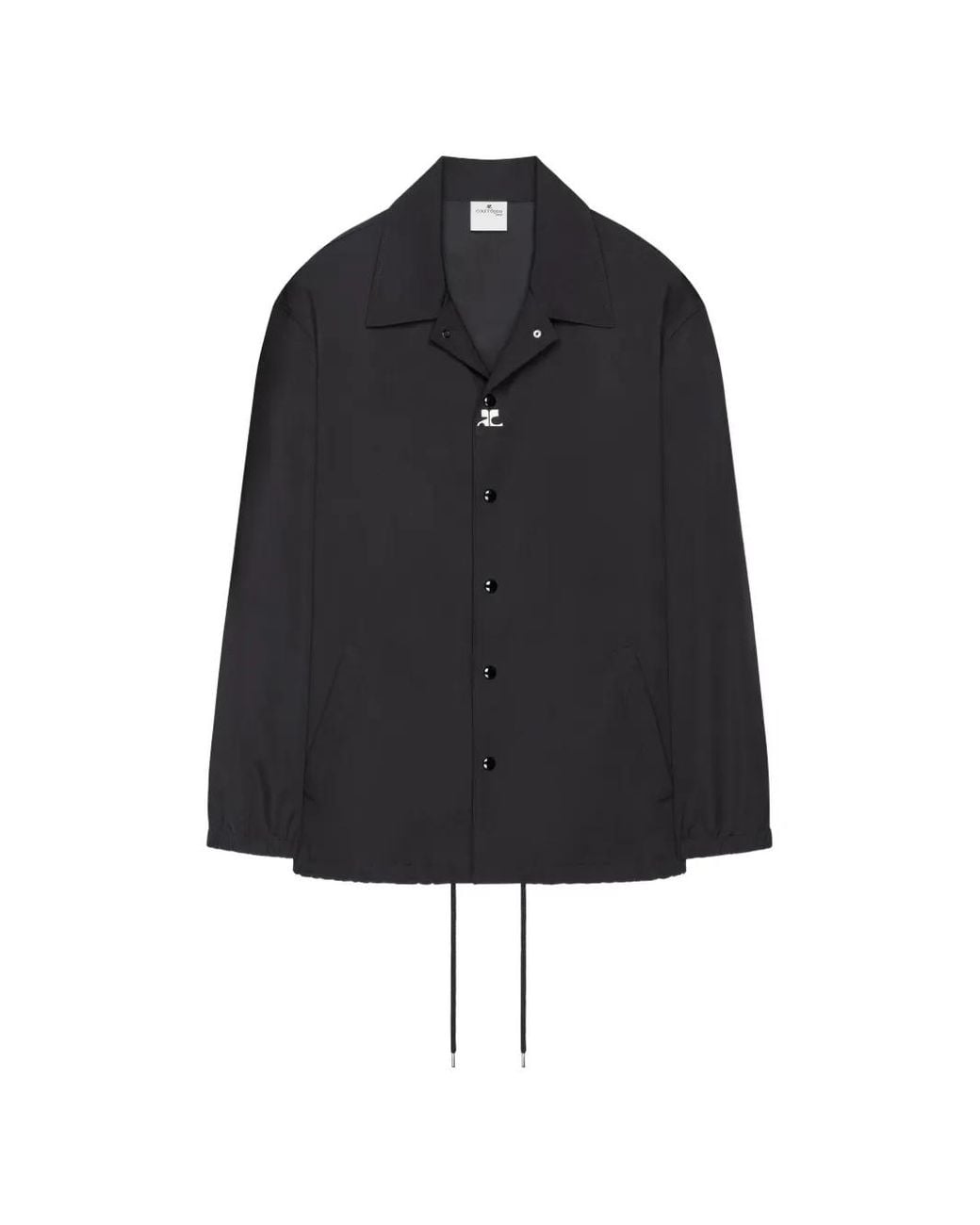 Courreges Black Printed Coach Jacket for men