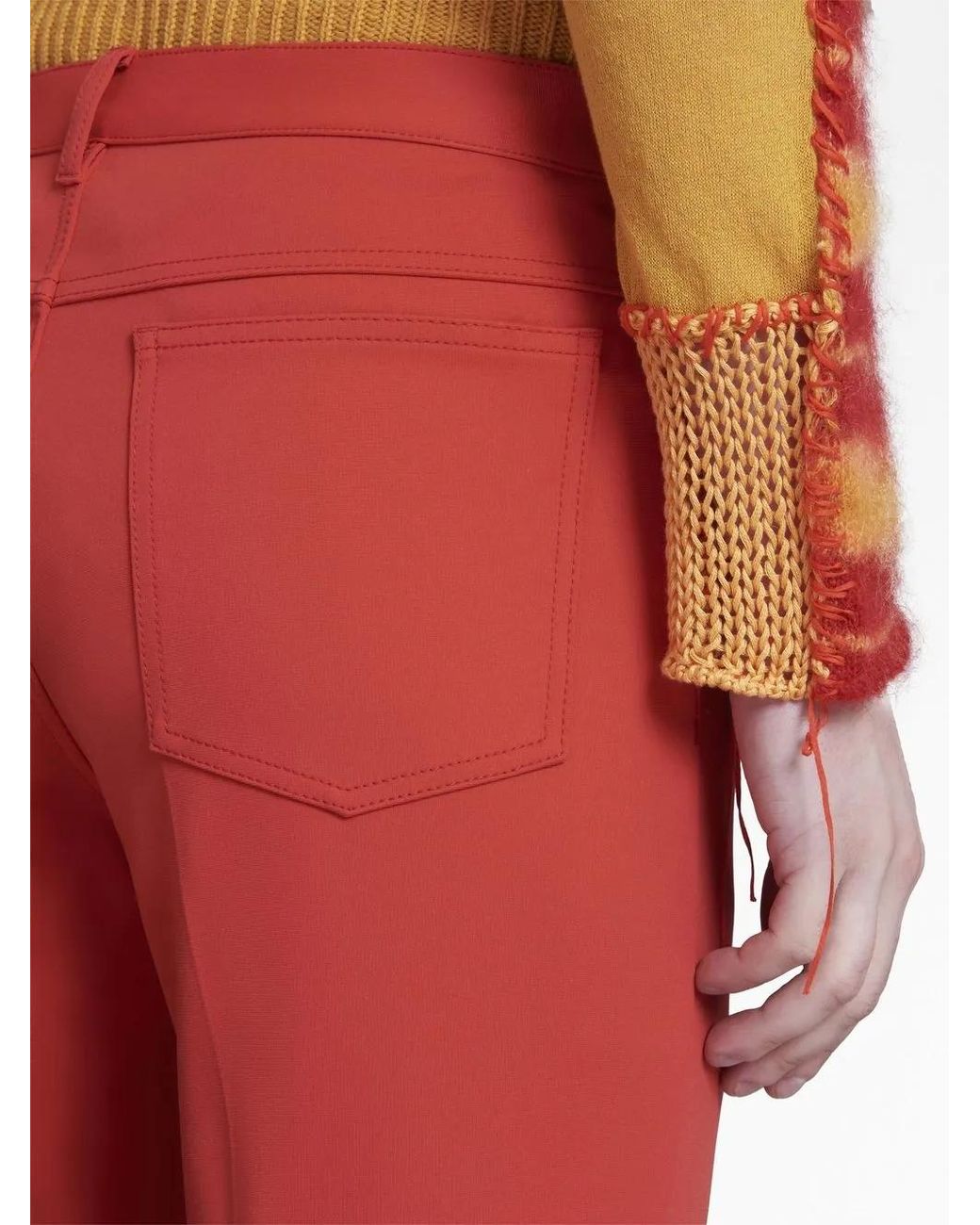 Marni Pressed-Crease Flared Trousers for men