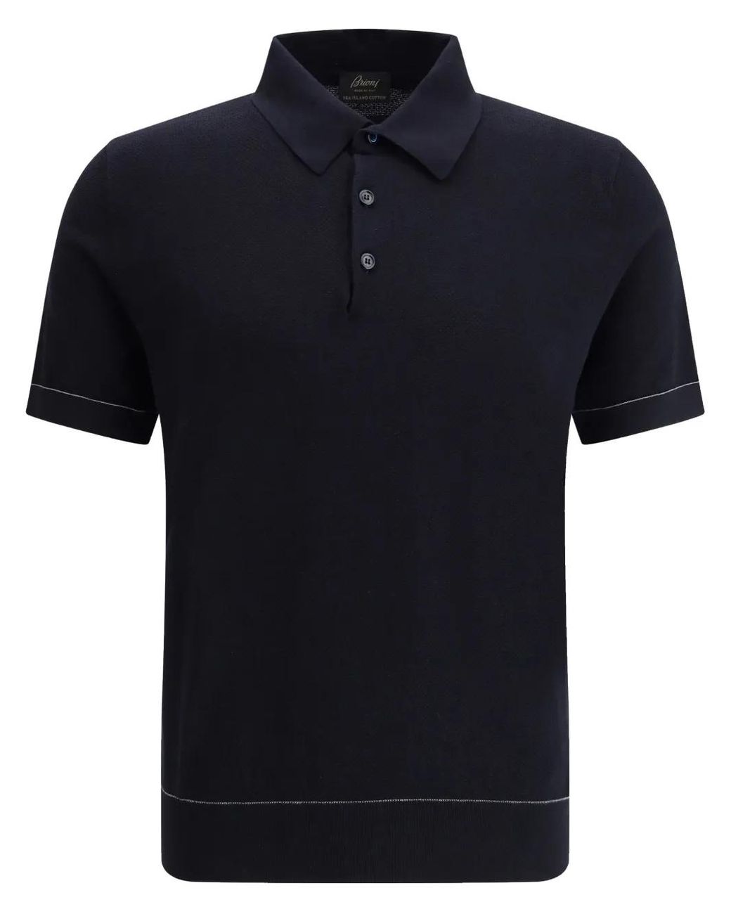 Brioni Black Sea Island Polo Shirt for men