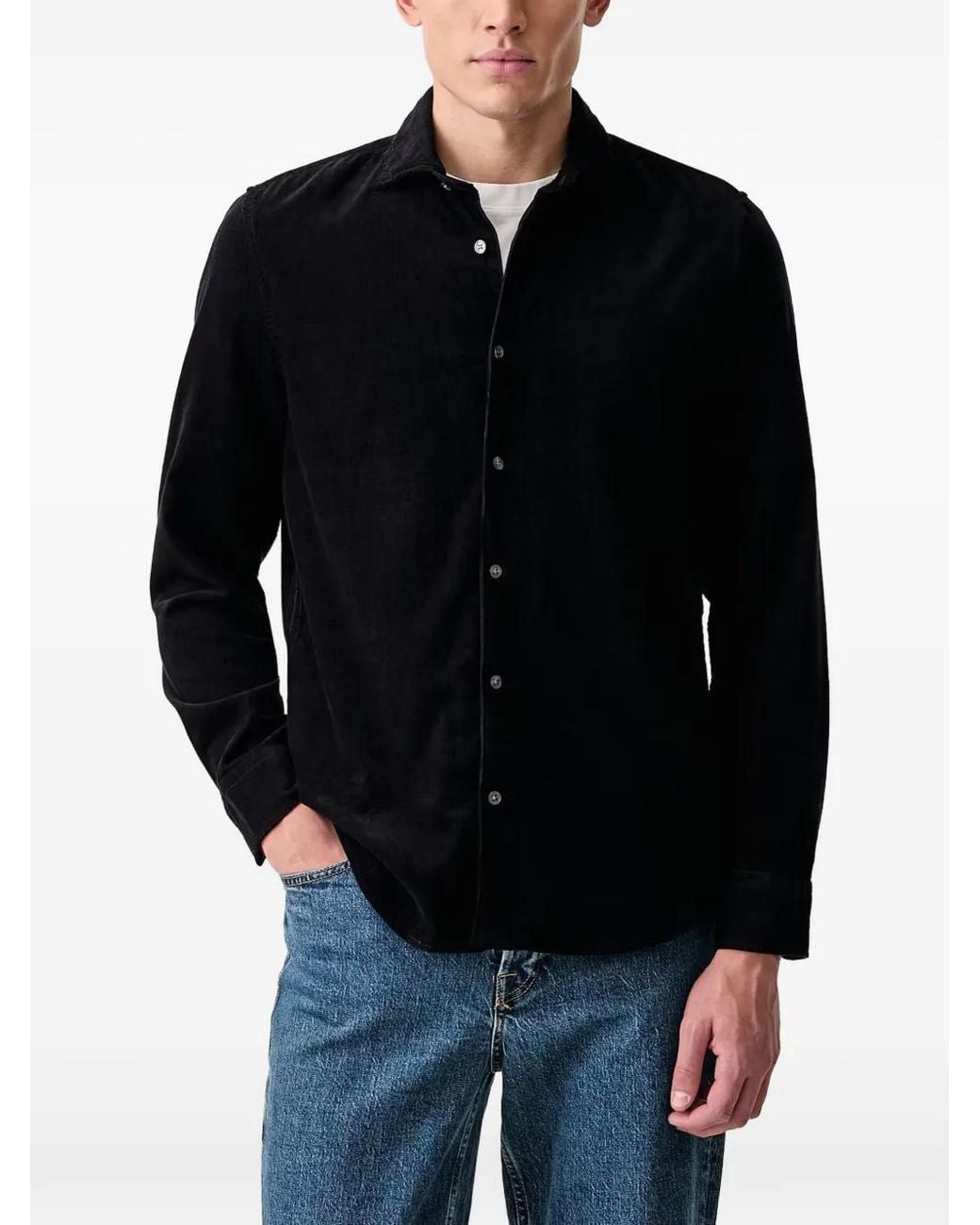 Marc O' Polo Black Chemise En Velours Côtelé À Manches Longues for men