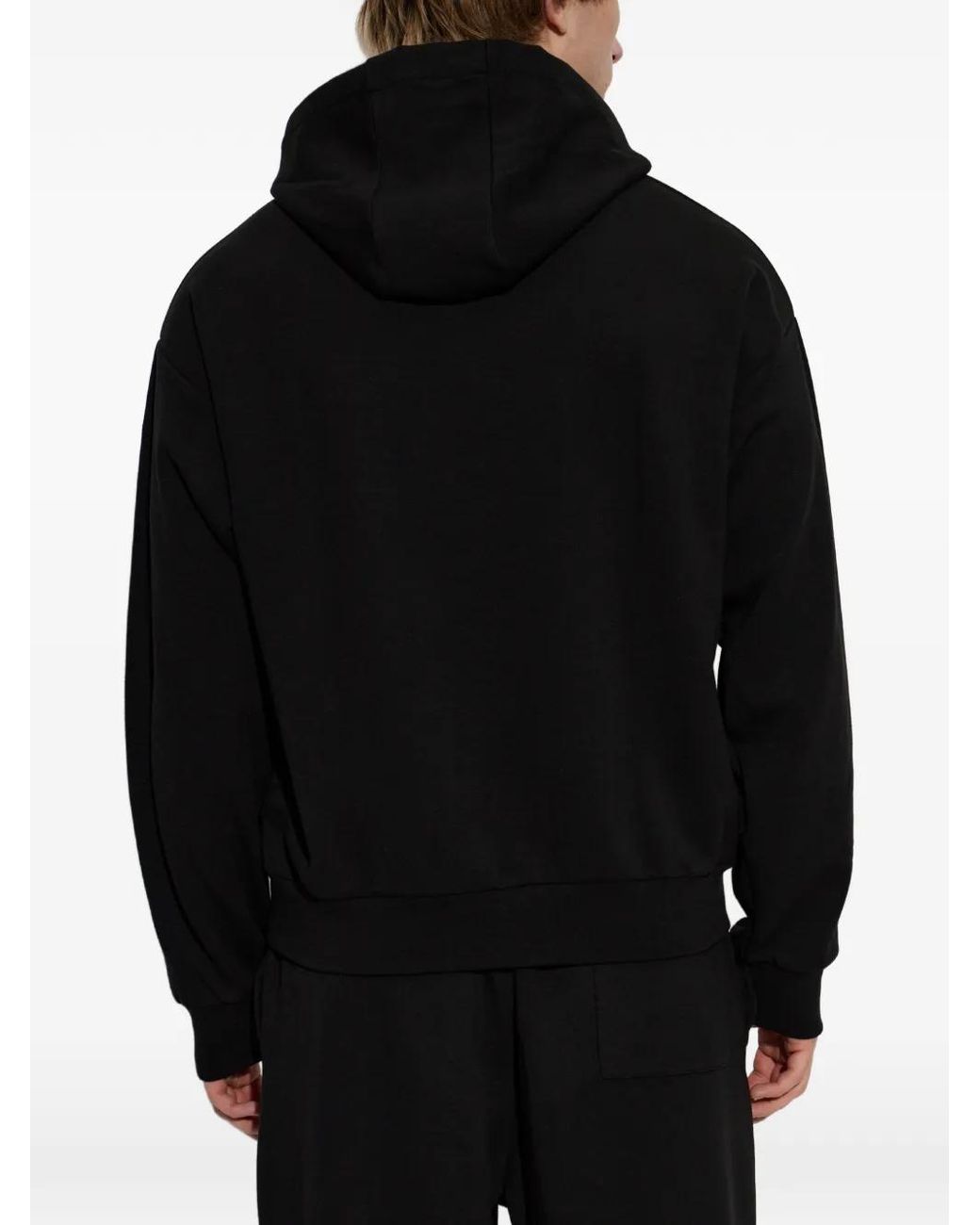 Lacoste Black X Novak Djokovic Logo-Embroidered Hoodie for men