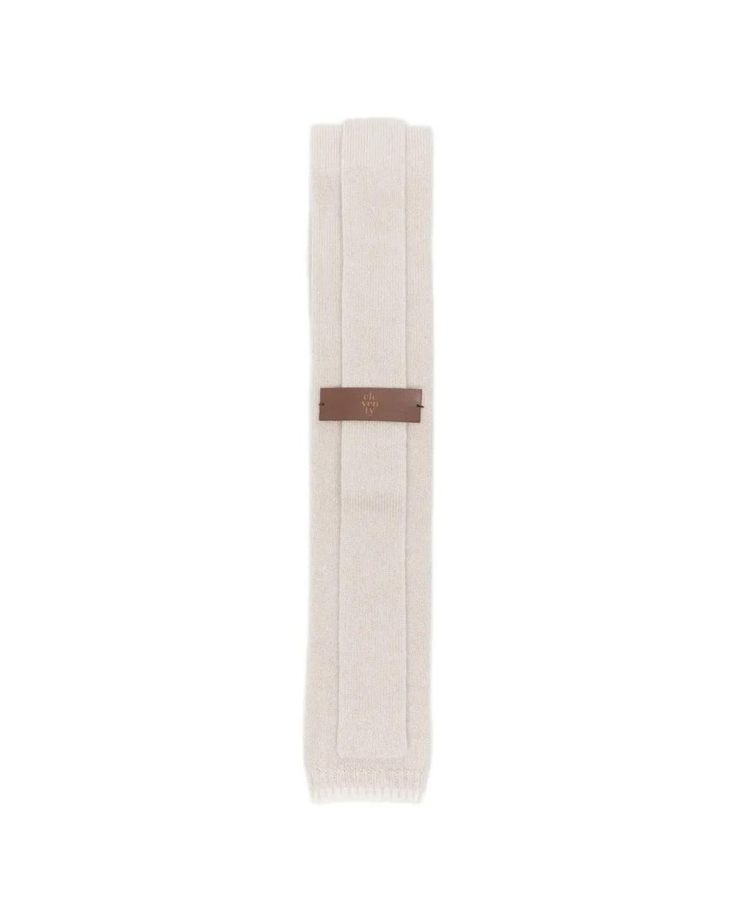 Eleventy White Cashmere Tie for men