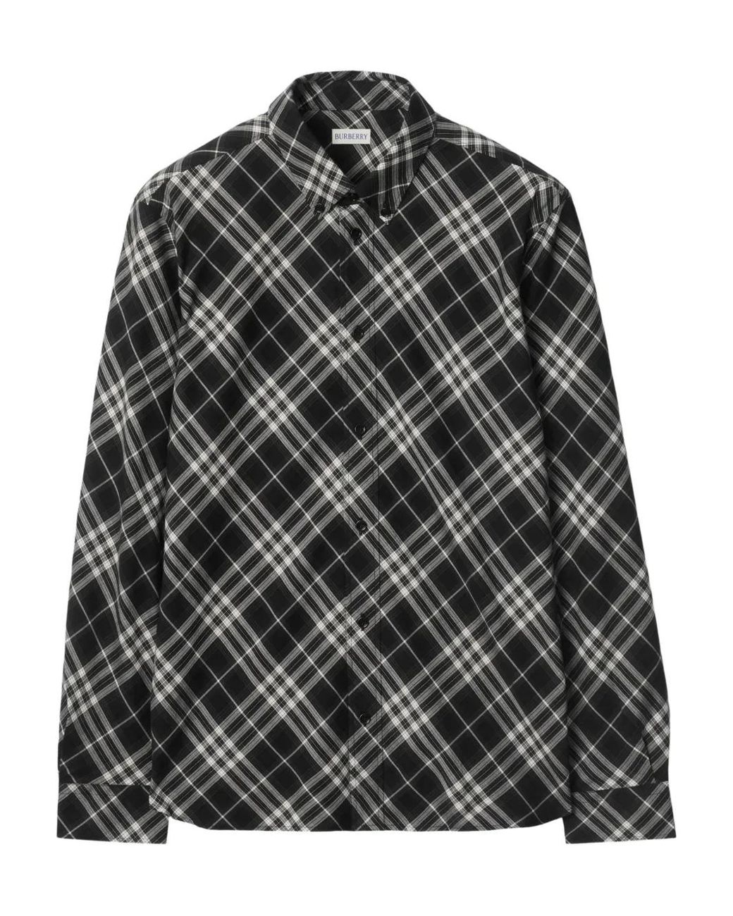 Camicie Cotone-Uomo di Burberry in Black da Uomo