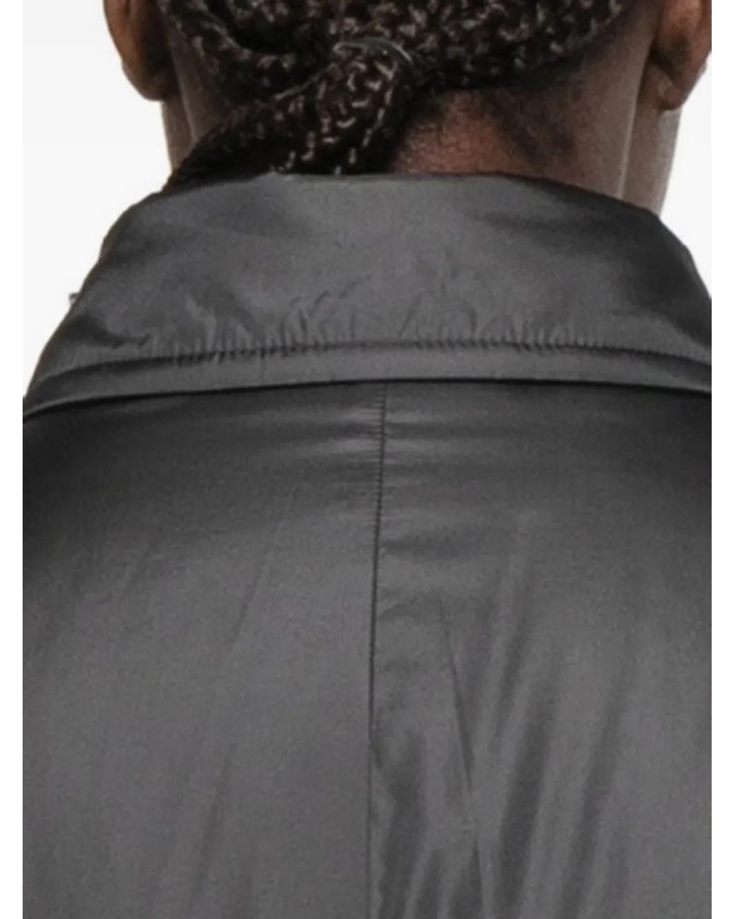 Aspesi Gray Belted Button-Down Coat