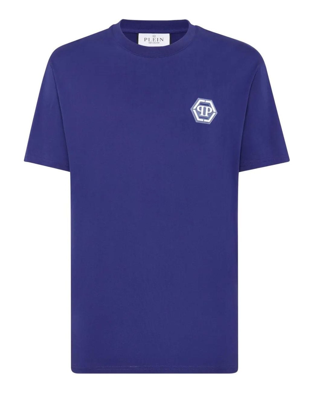 Philipp Plein Blue Cotton T-Shirt for men