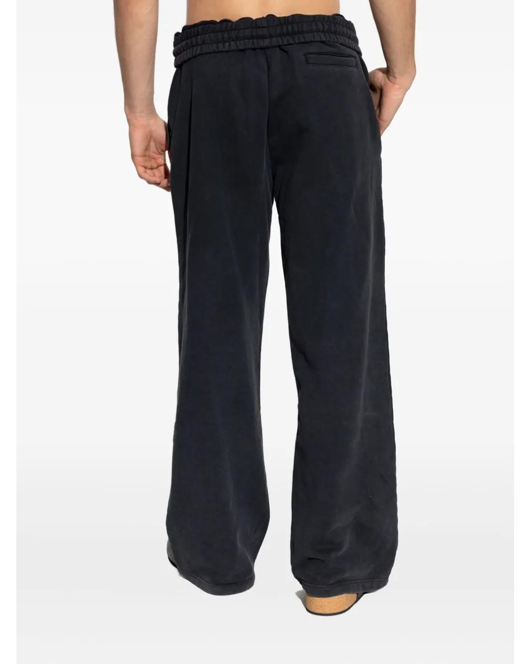 M I S B H V Black Logo-Detail Drawstring Track Pants for men