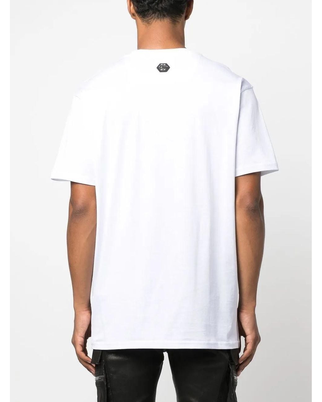 Philipp Plein White Hawaii Short-Sleeve T-Shirt for men