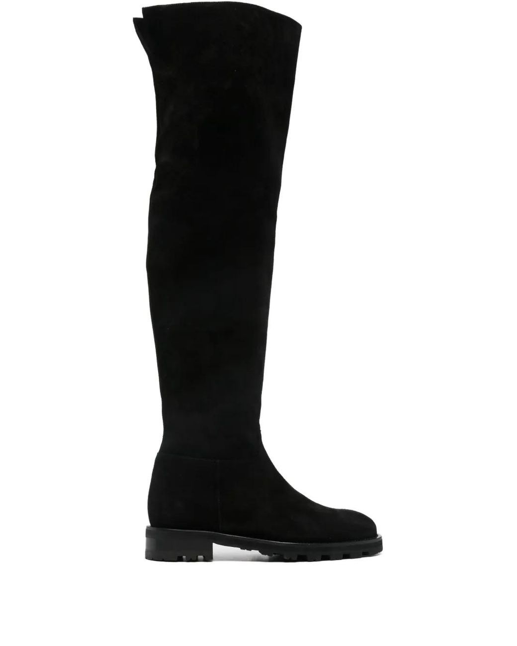Roberto Festa Black Leather Over-The-Knee Boots
