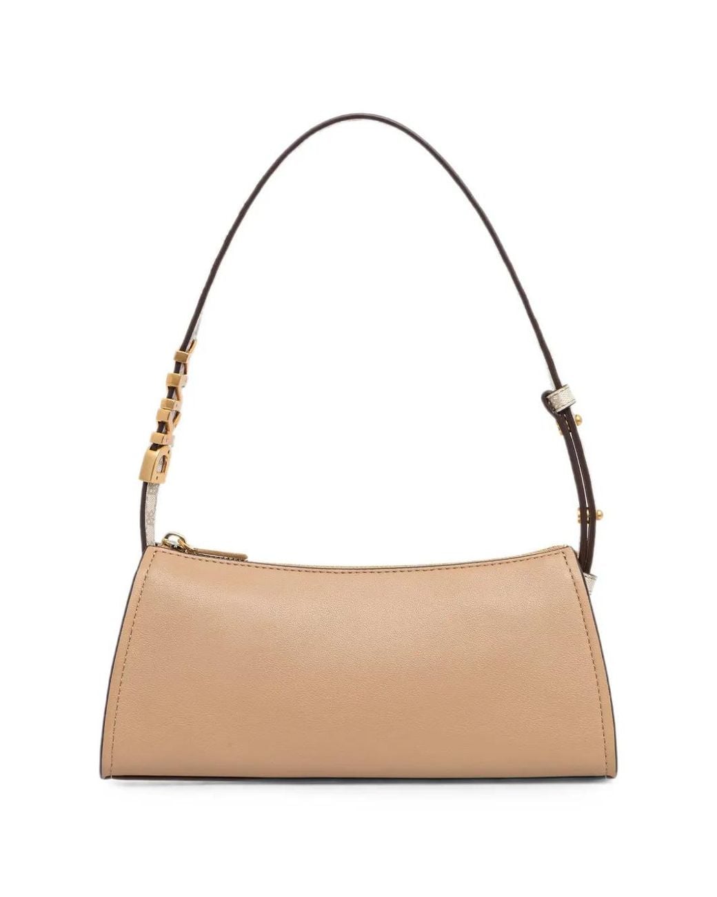 DKNY Natural Avril Logo-Plaque Shoulder Bag