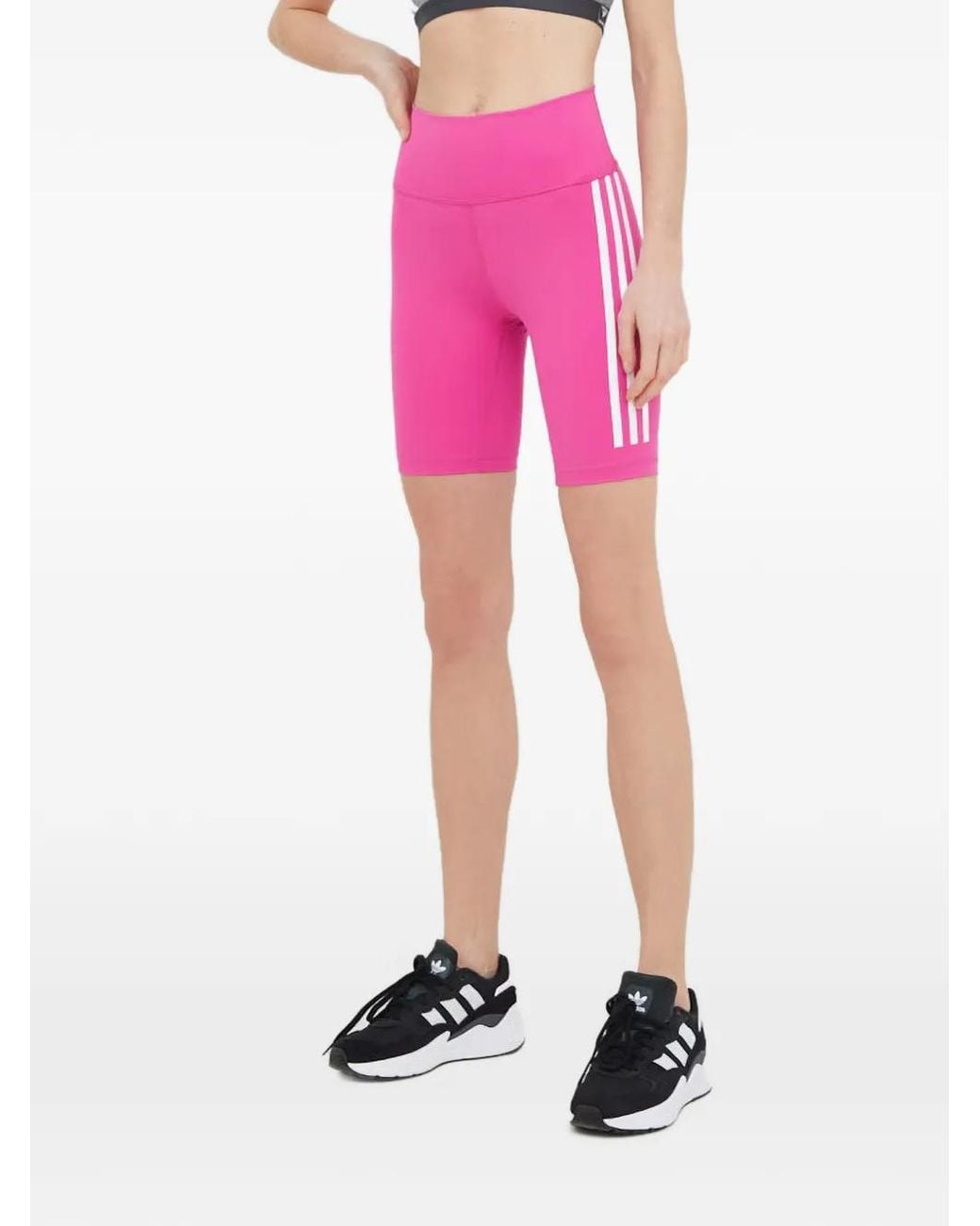 Adidas Pink Aeroready 3-Stripes Shorts