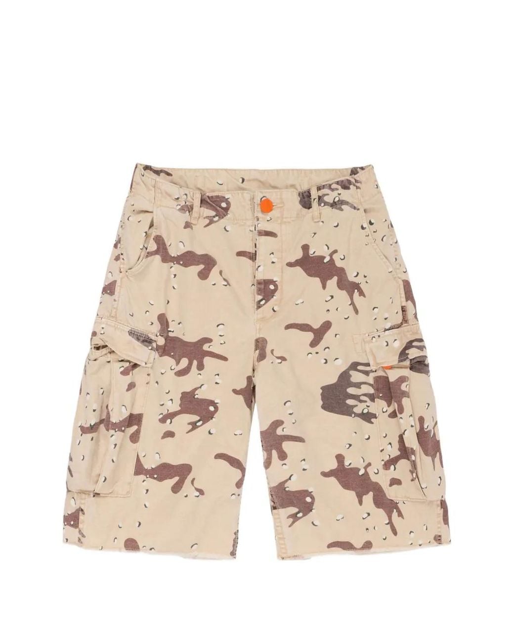 HELLSTAR Natural Camouflage-Print Cargo Shorts for men