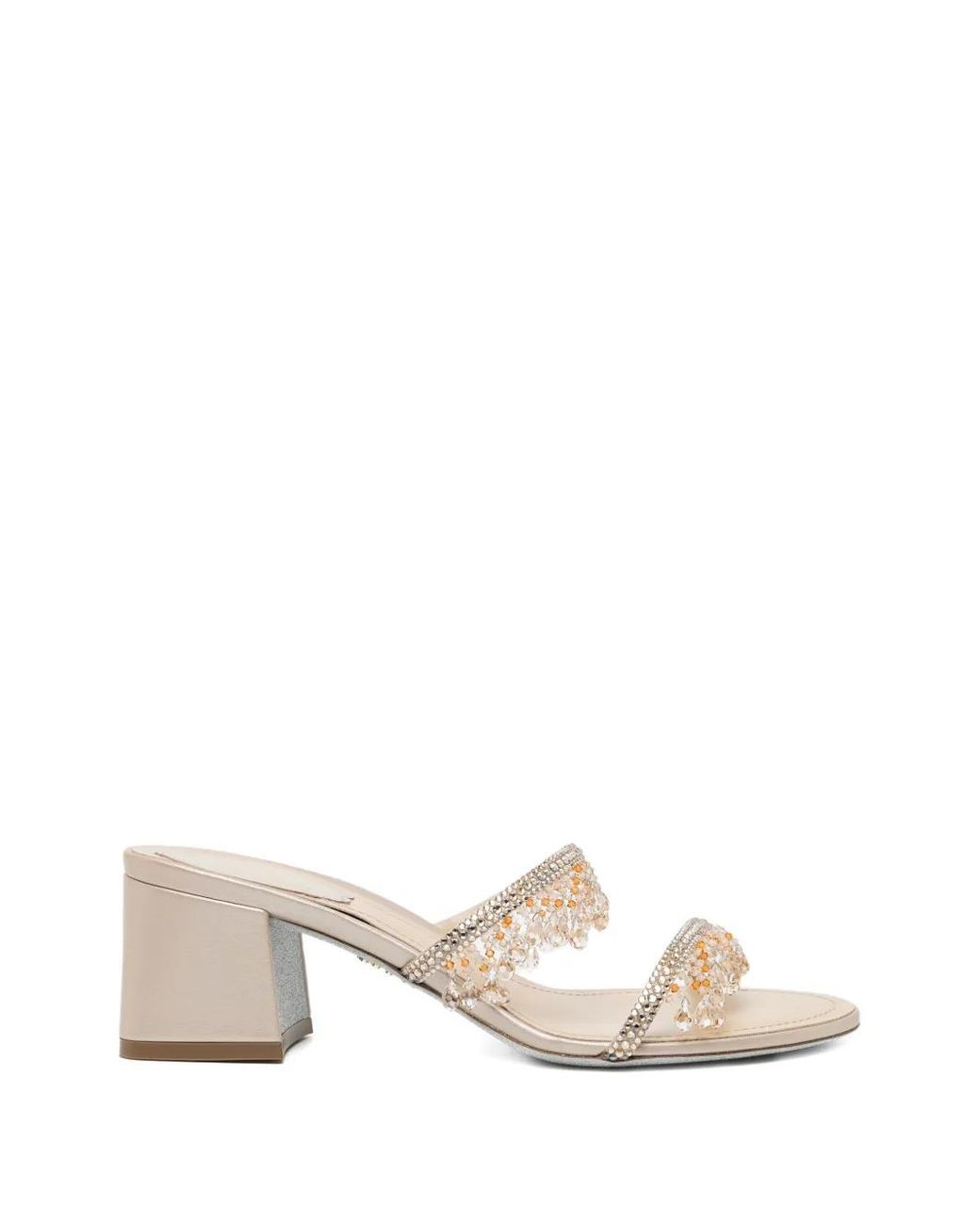 Rene Caovilla Natural 50Mm Embellished Sandals