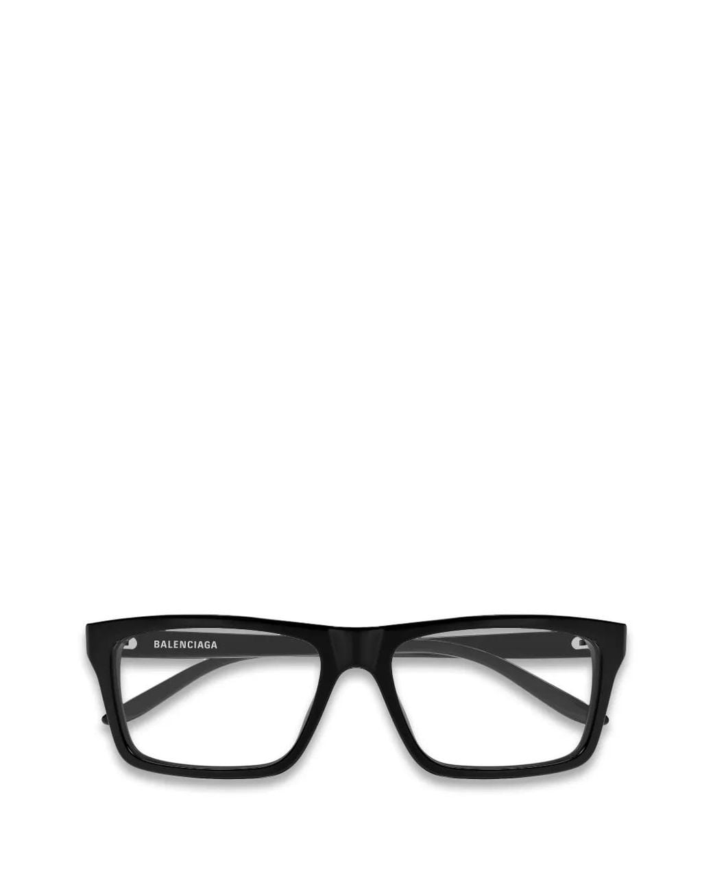 Balenciaga Black Rectangle-Frame Glasses for men
