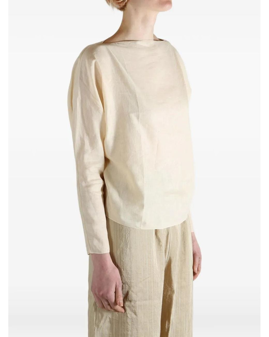 Cortana Natural Boat Neck Top