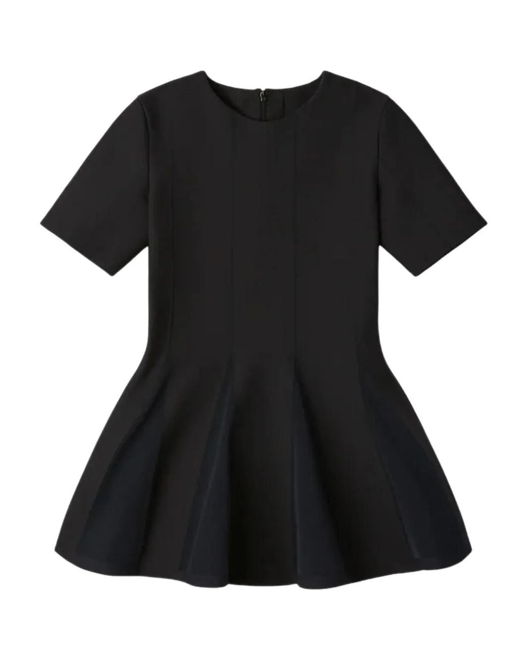 CFCL Black Conic Flared Short-Sleeve Blouse