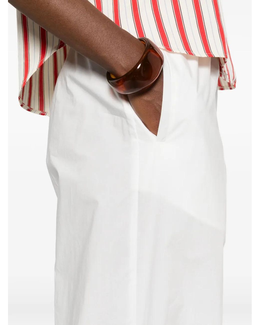 Forte_forte White Elasticated-Waistband Trousers