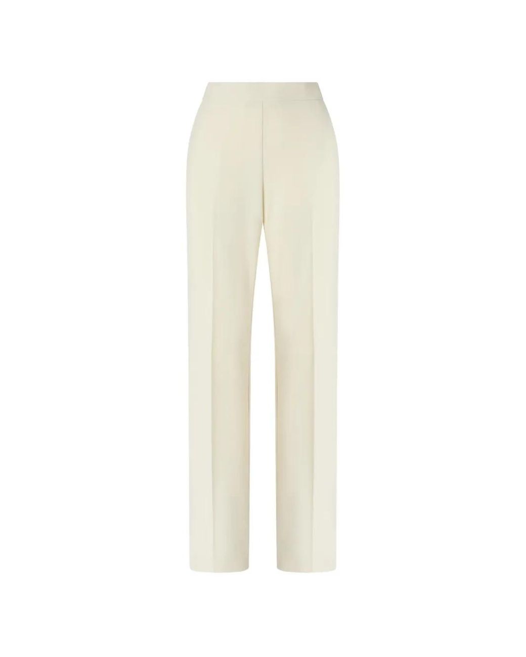 Pinko White Pressed-Crease Trousers