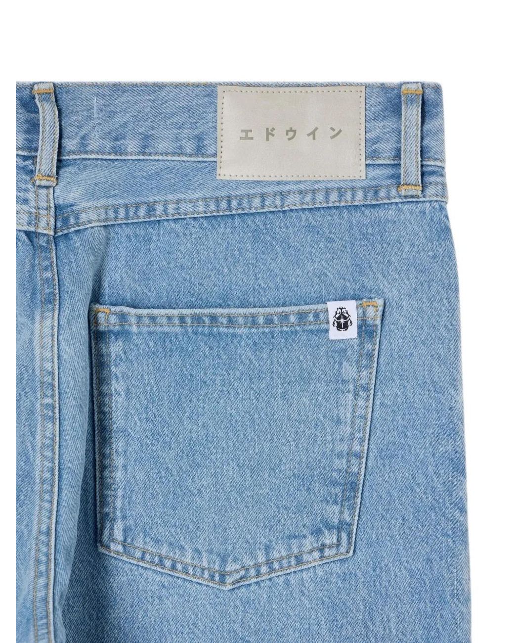 Edwin Blue Cosmos Bleached Jeans for men