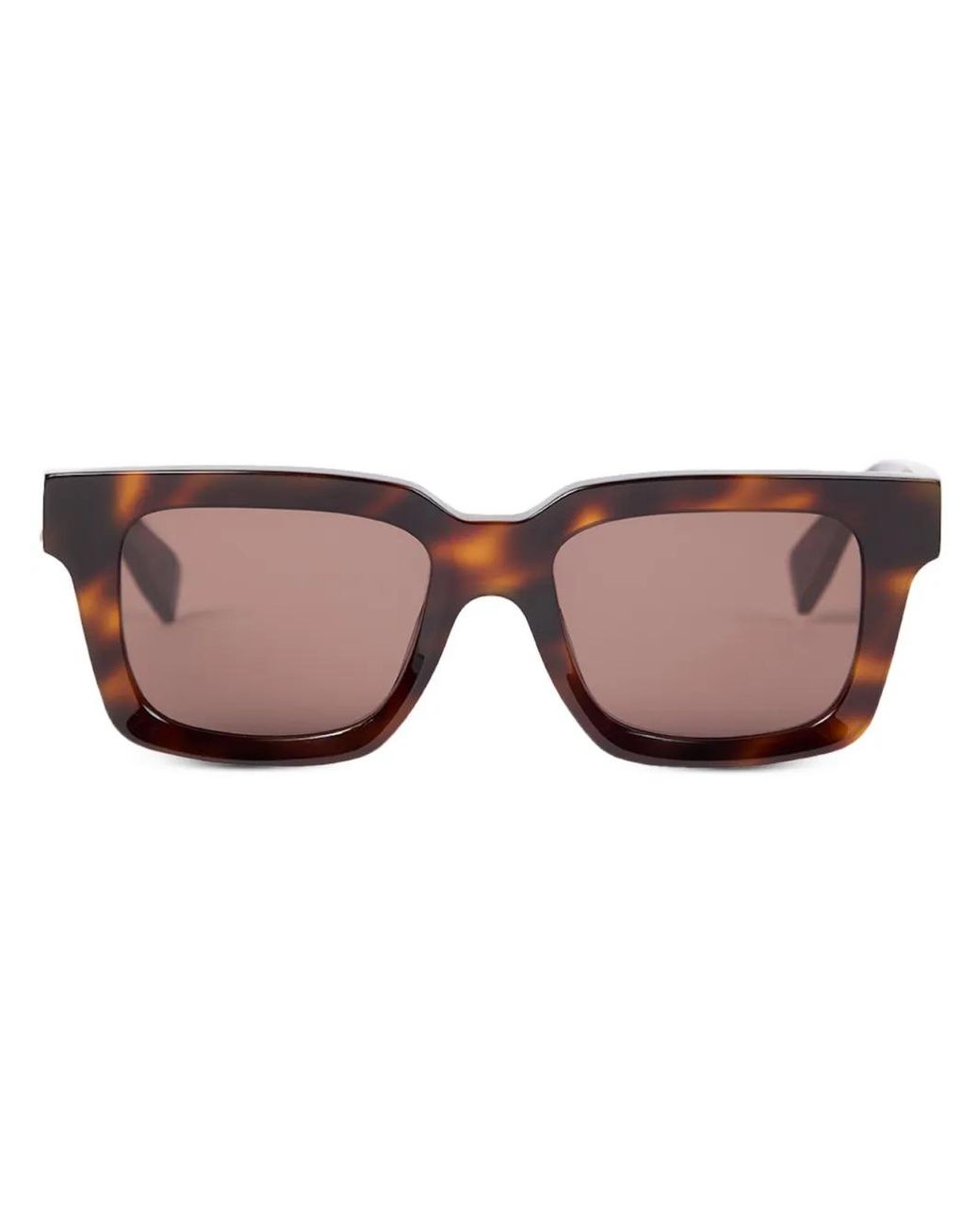 Viktor & Rolf Brown Sonnenbrille Mit Eckigem Gestell