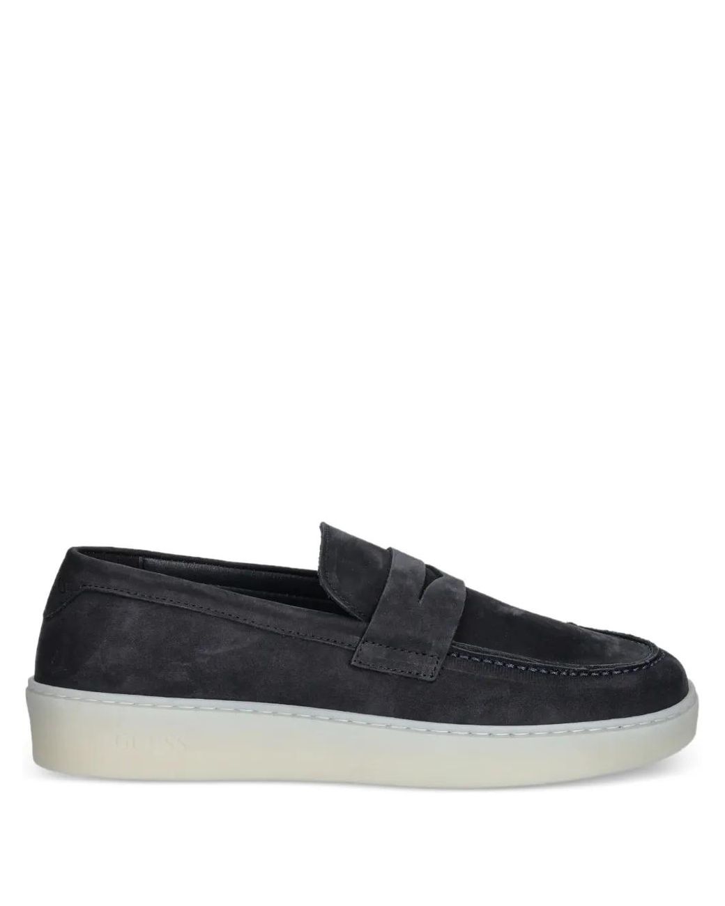 Guess Blue Ricky Suede Strap Loafers for men