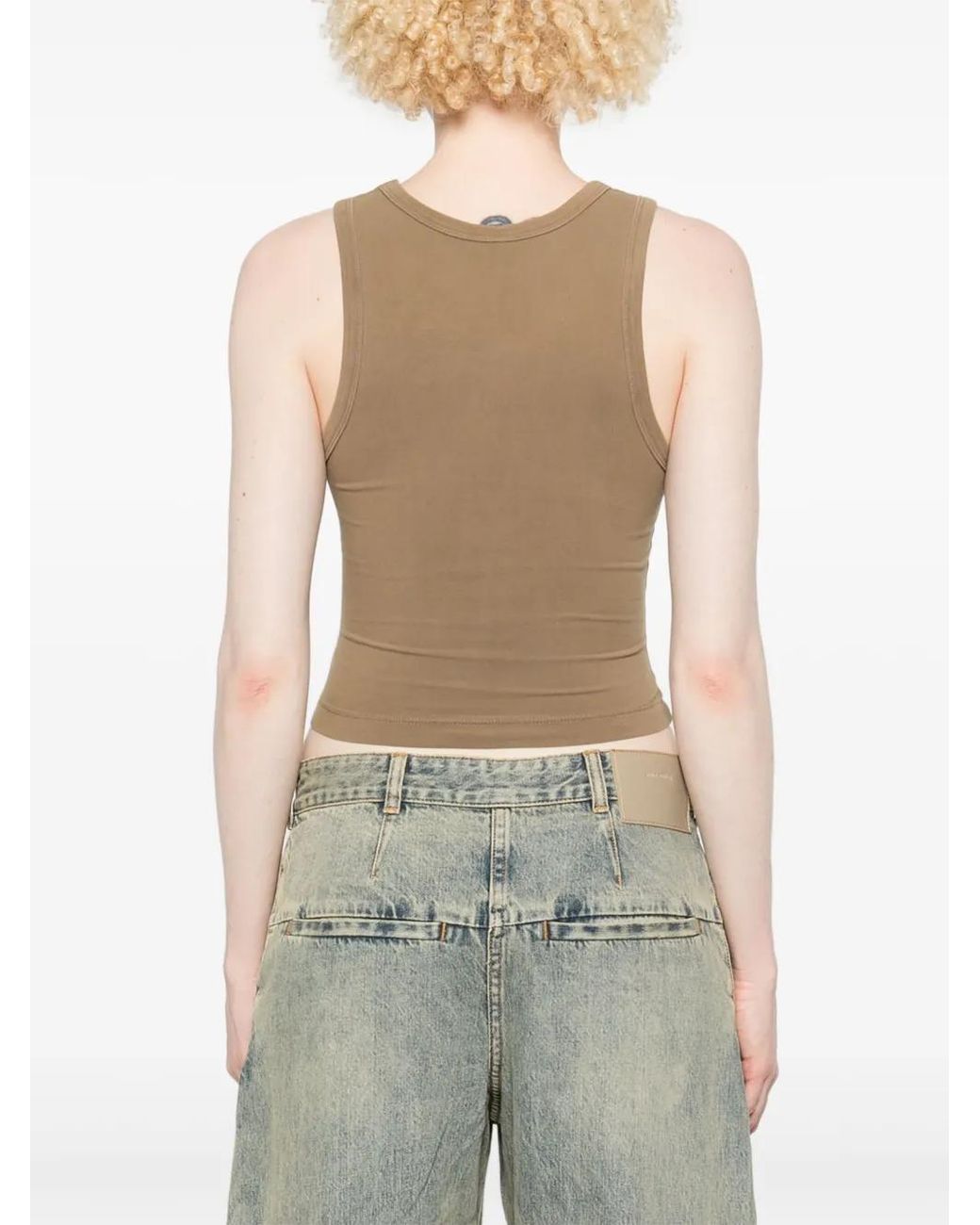 Entire studios Natural Cropped Tank Top