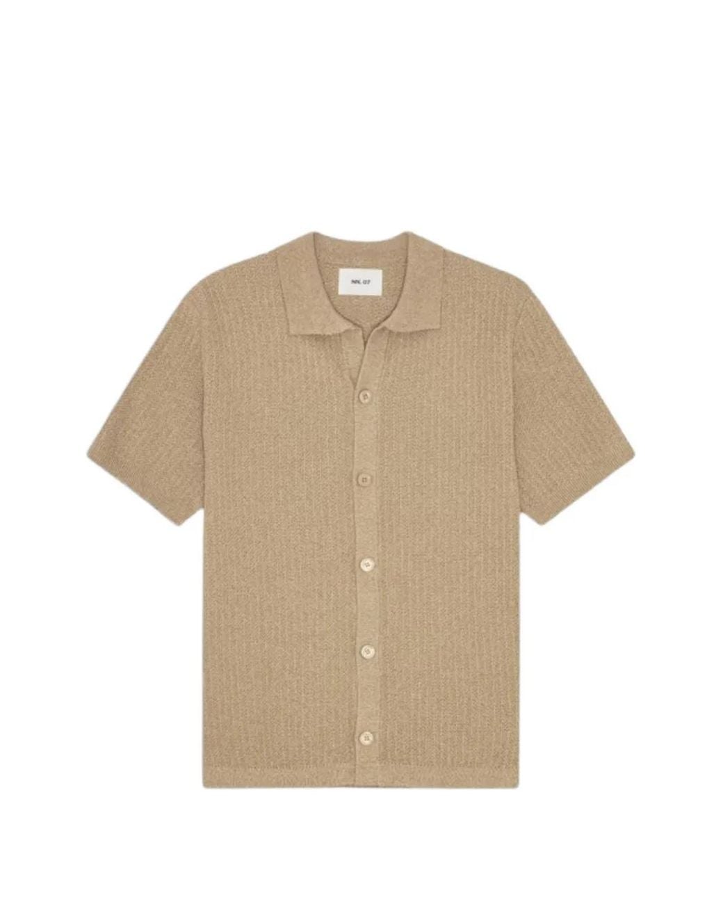NN07 Natural Ares Knitted Shirt for men