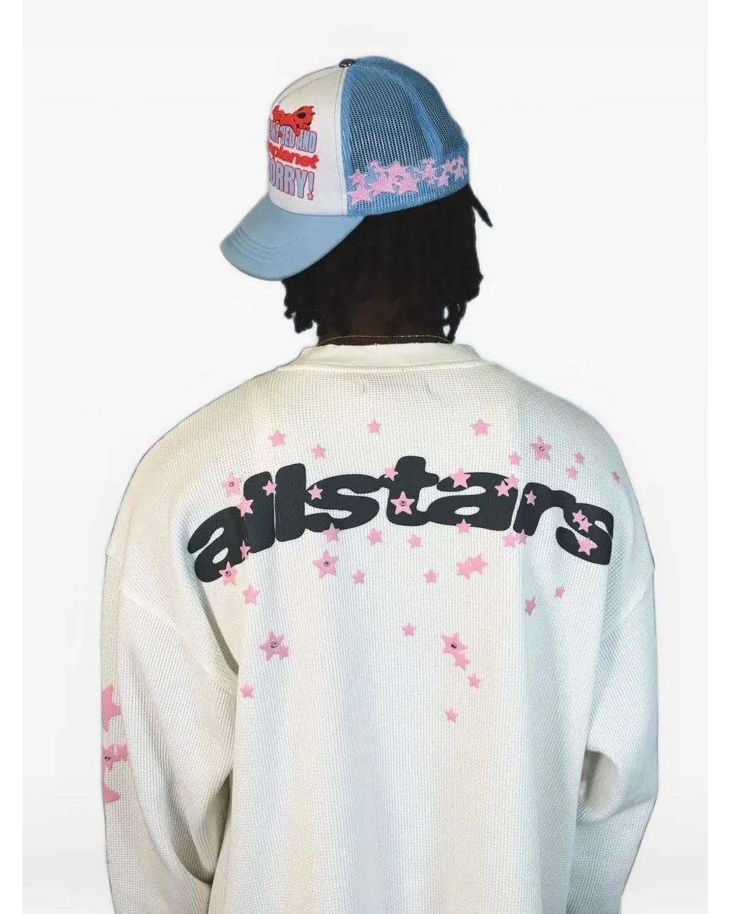 BROKEN PLANET White T-Shirt Allstars En Maille Gaufrée