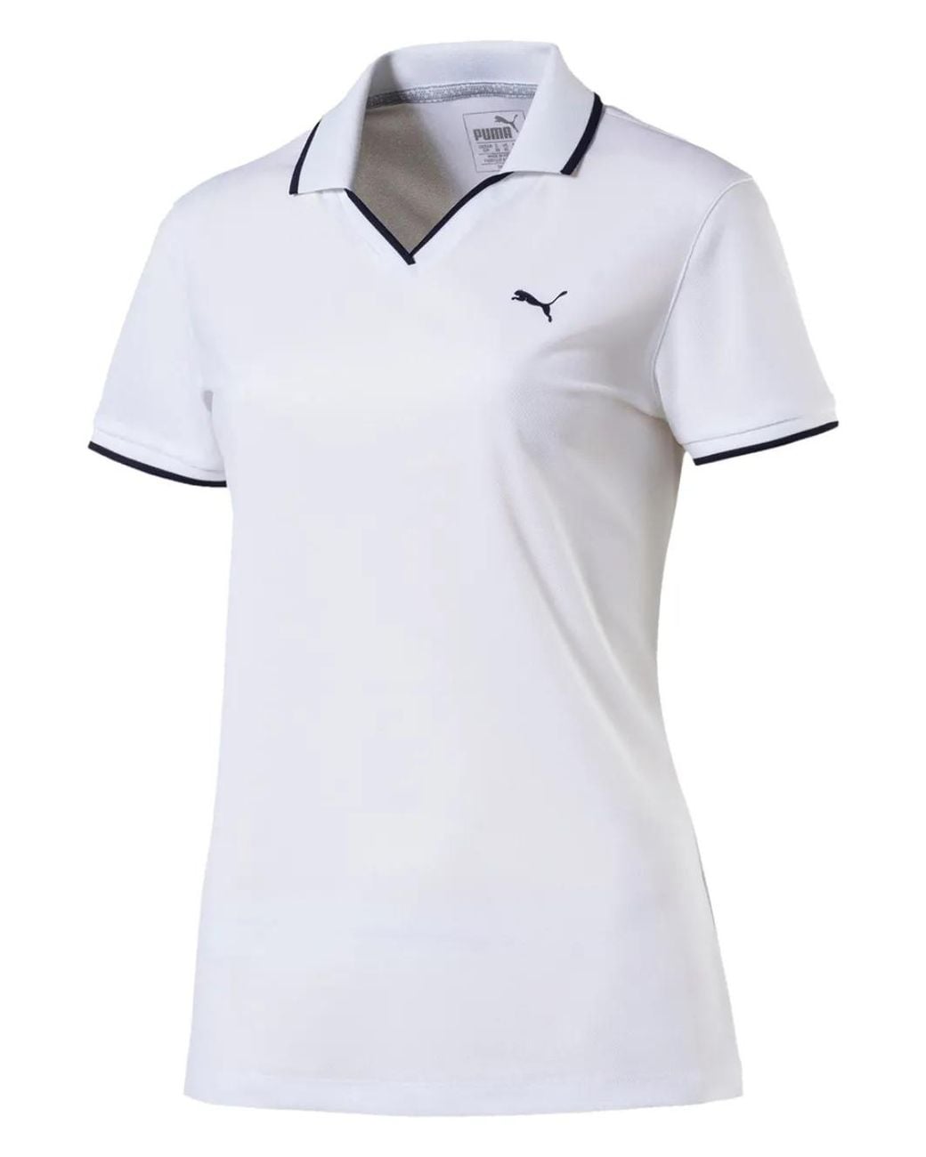 PUMA White Logo-Embroidered T-Shirt