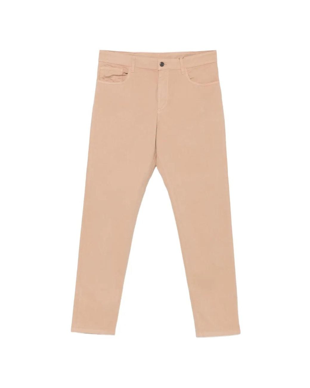 Canali White Straight-Leg Five-Pocket Trousers for men
