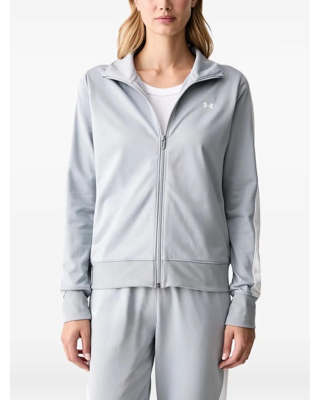 Under Armour White Ua Tricot Logo-Print Tracksuit