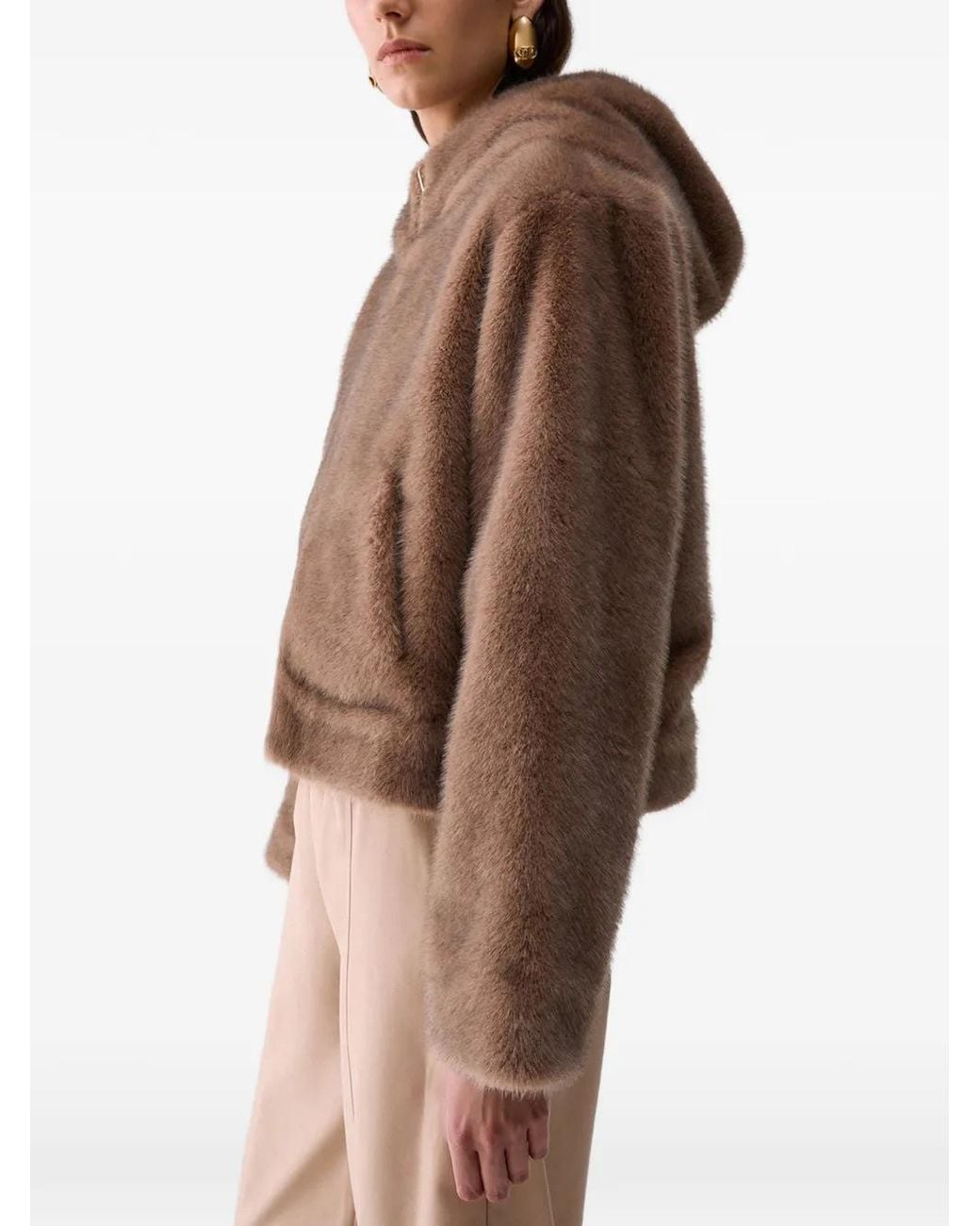 Liu Jo Brown Faux Fur & Shearling Jackets
