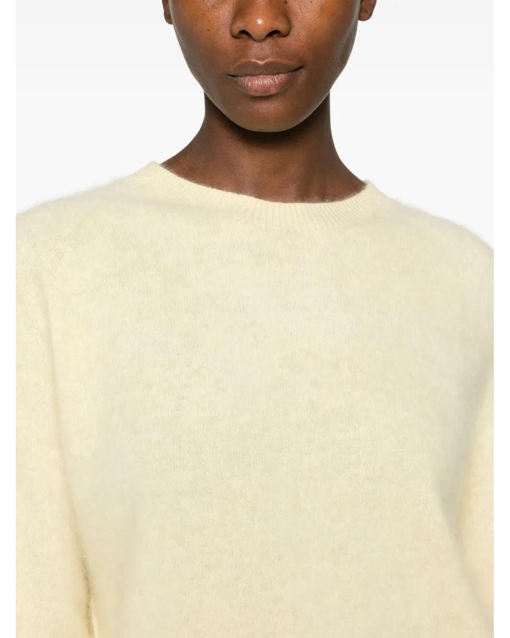 IVORY PARIS Natural Cala Crew-Neck Raglan-Sleeve Sweater