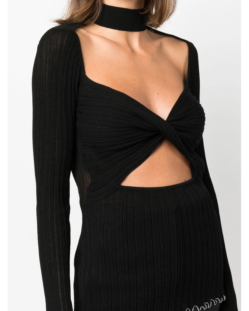 3.1 Phillip Lim Black Cut-out Knitted Top