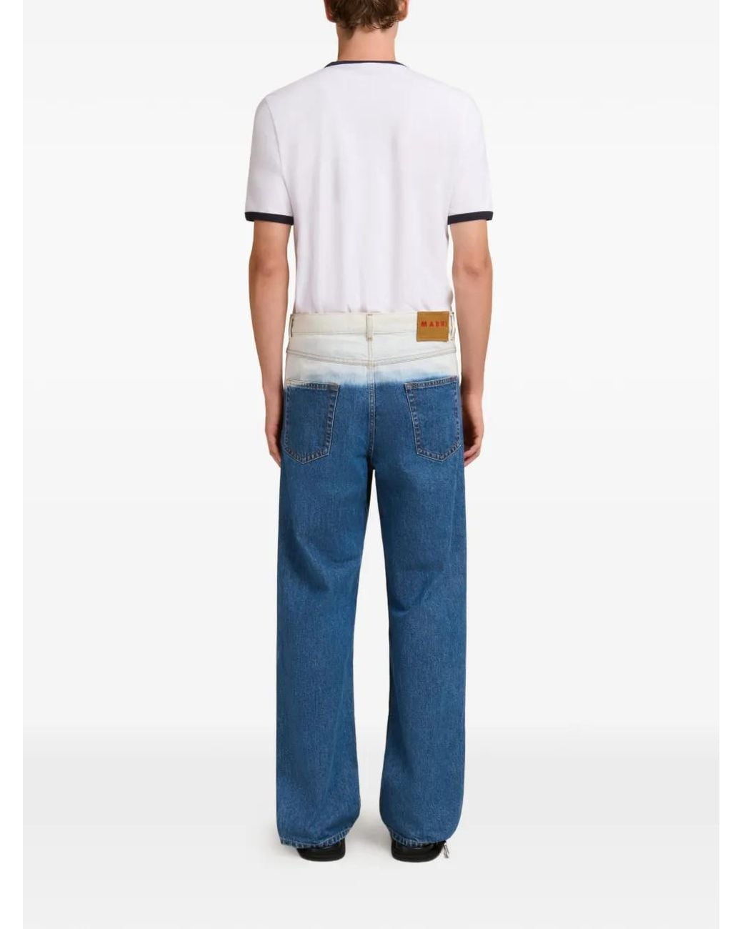 Marni Blue Bleached Five-Pockets Jeans for men