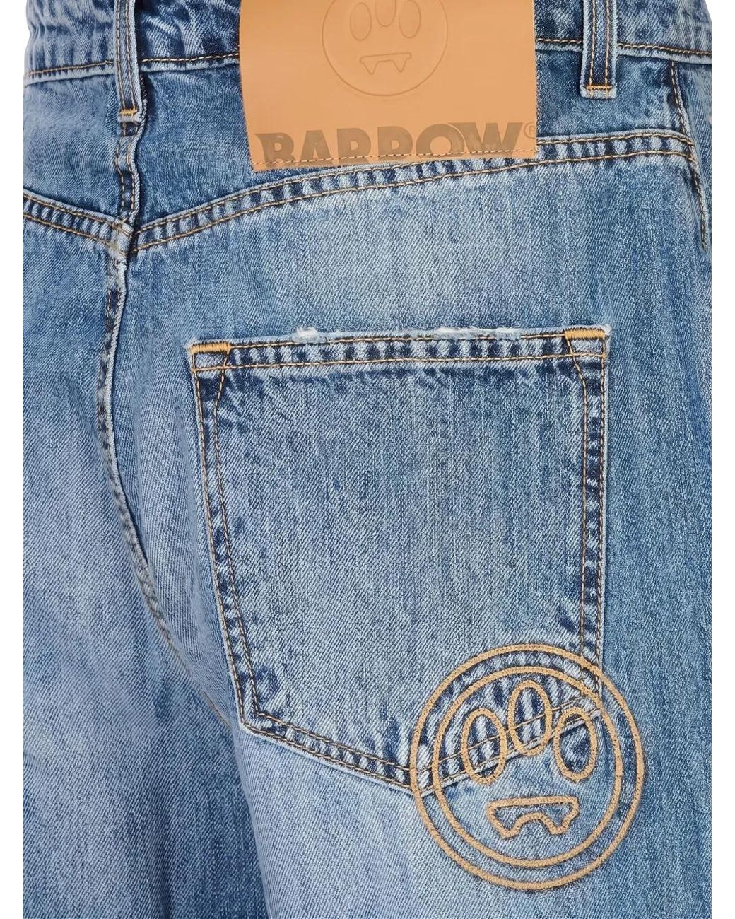 Barrow Blue Logo-Embroidered Carpenter Jeans
