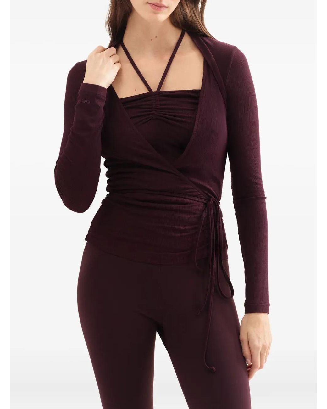 Eres Purple Charlotte Wrap Top