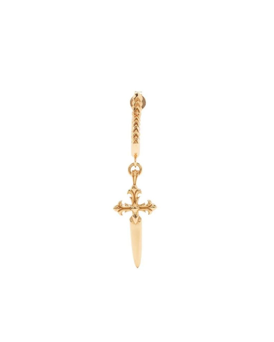 Emanuele Bicocchi White Dagger Cross Earring