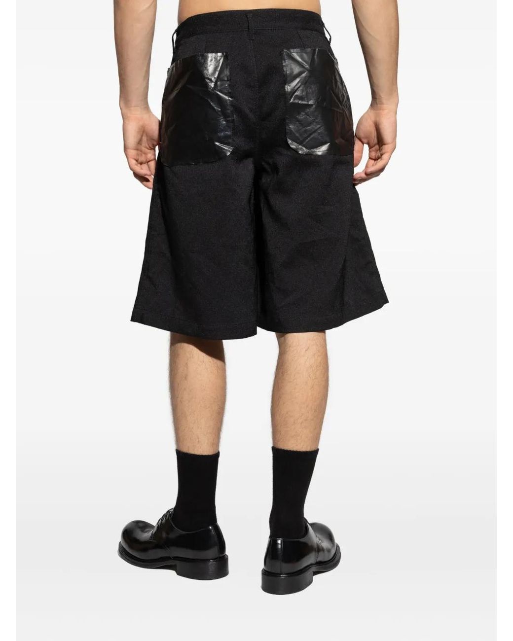 Bermudas Con Bolsillo De Parche Comme des Garçons de hombre de color Black