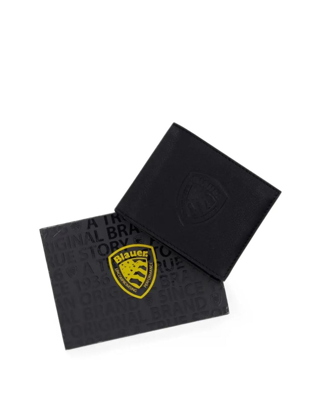 Blauer Black Logo-Embossed Bifold Wallet for men