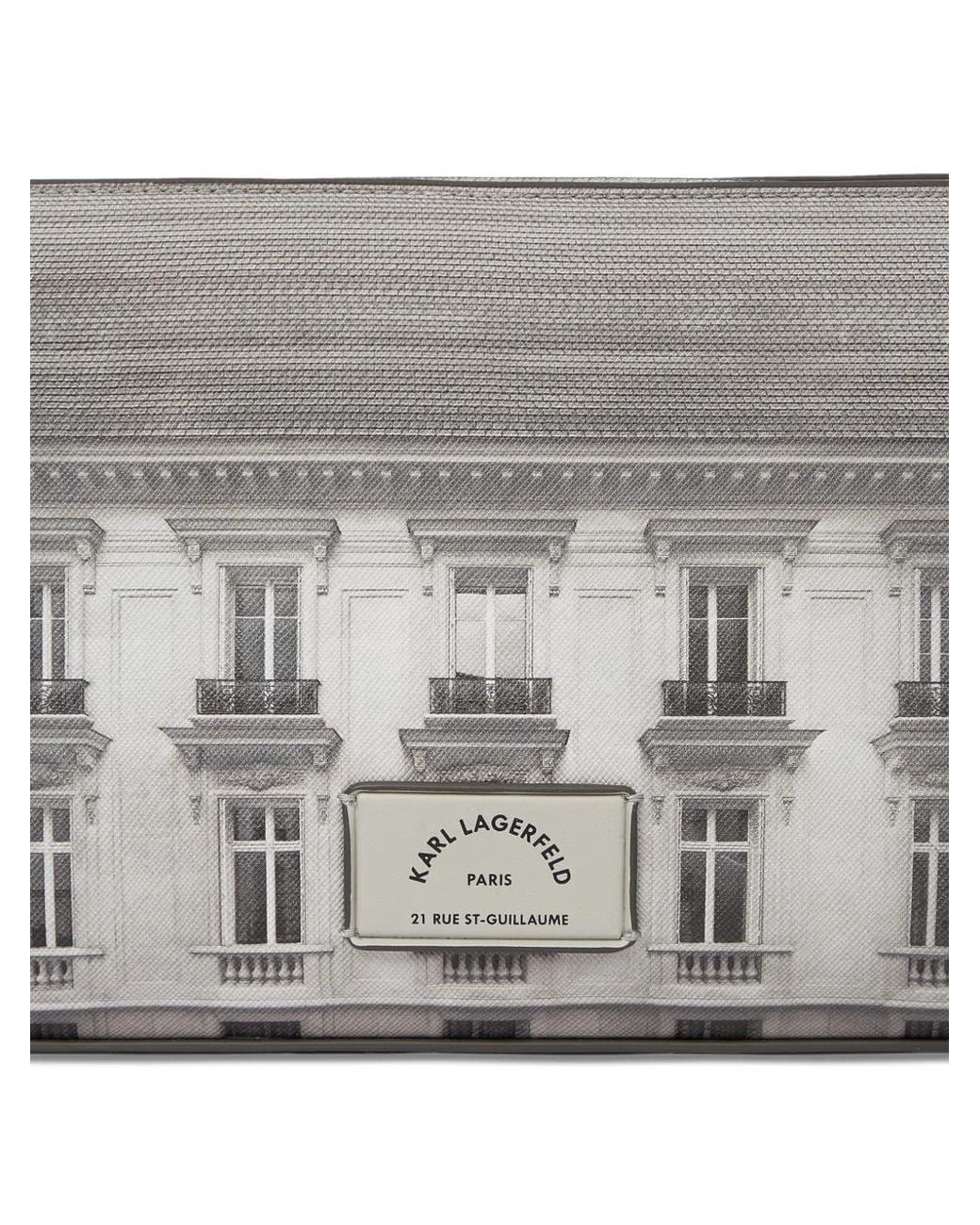Karl Lagerfeld White Rue St-Guillaume Pouch for men