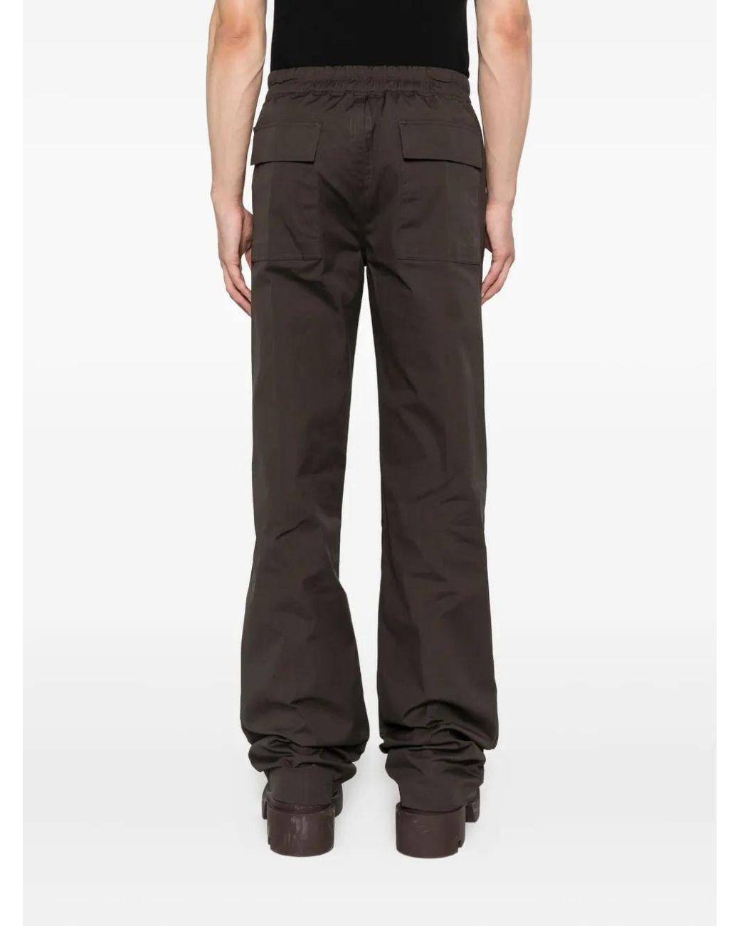 Rick Owens Gray Drawstring-Cuffed Trousers for men