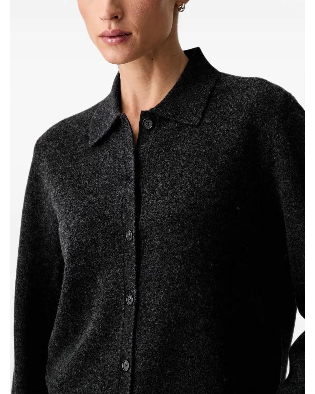 Marc O' Polo Black Cardigan Boutonné À Col Polo
