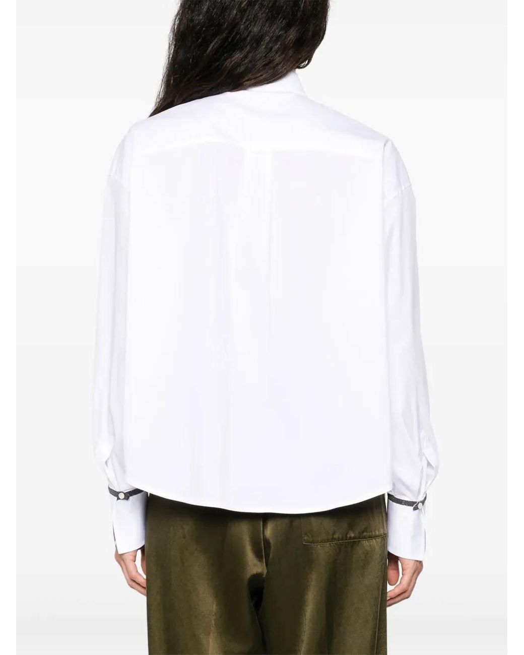 Brunello Cucinelli Gesmockte Blouse in het White