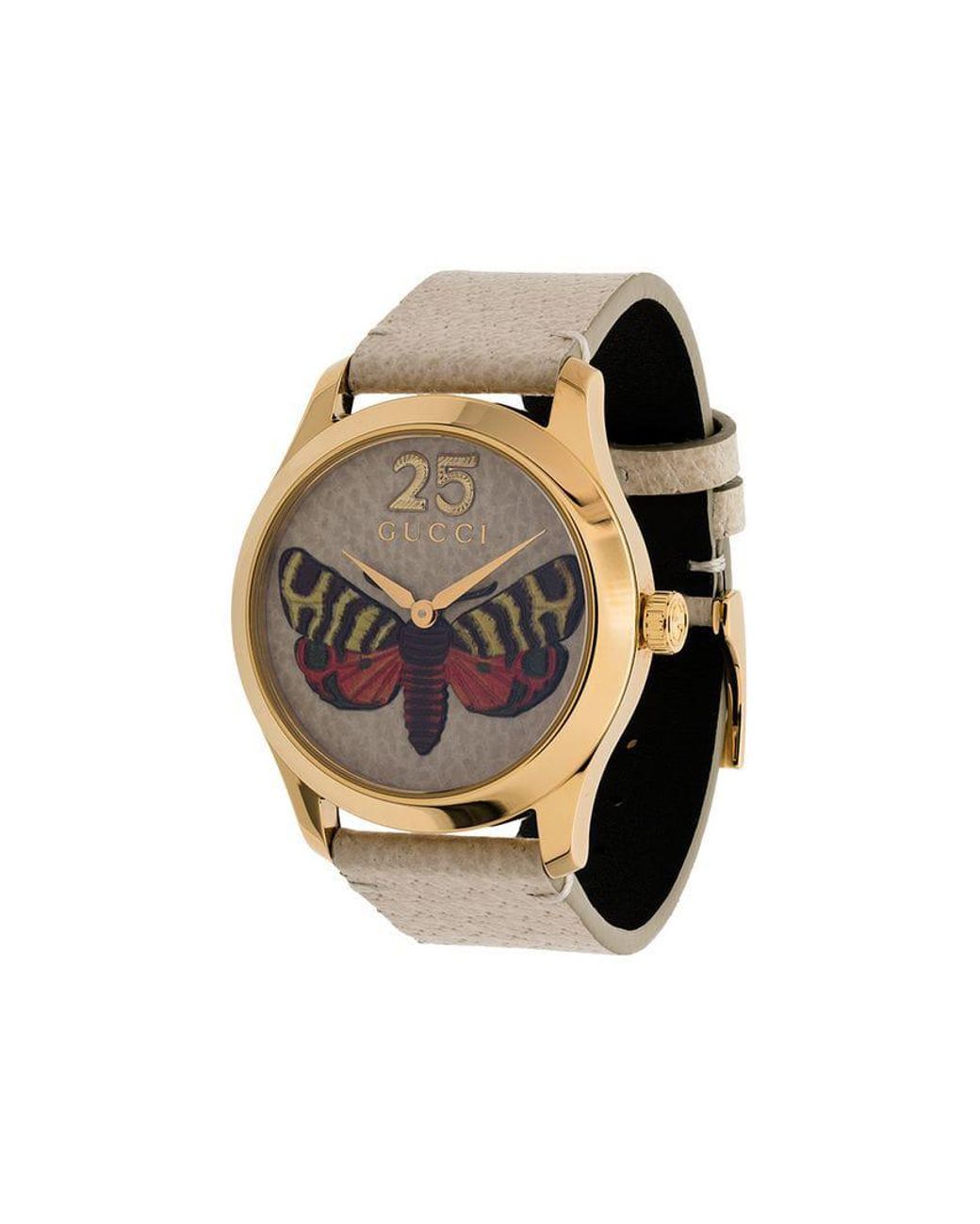 Gucci Butterfly Embroidered Leather 