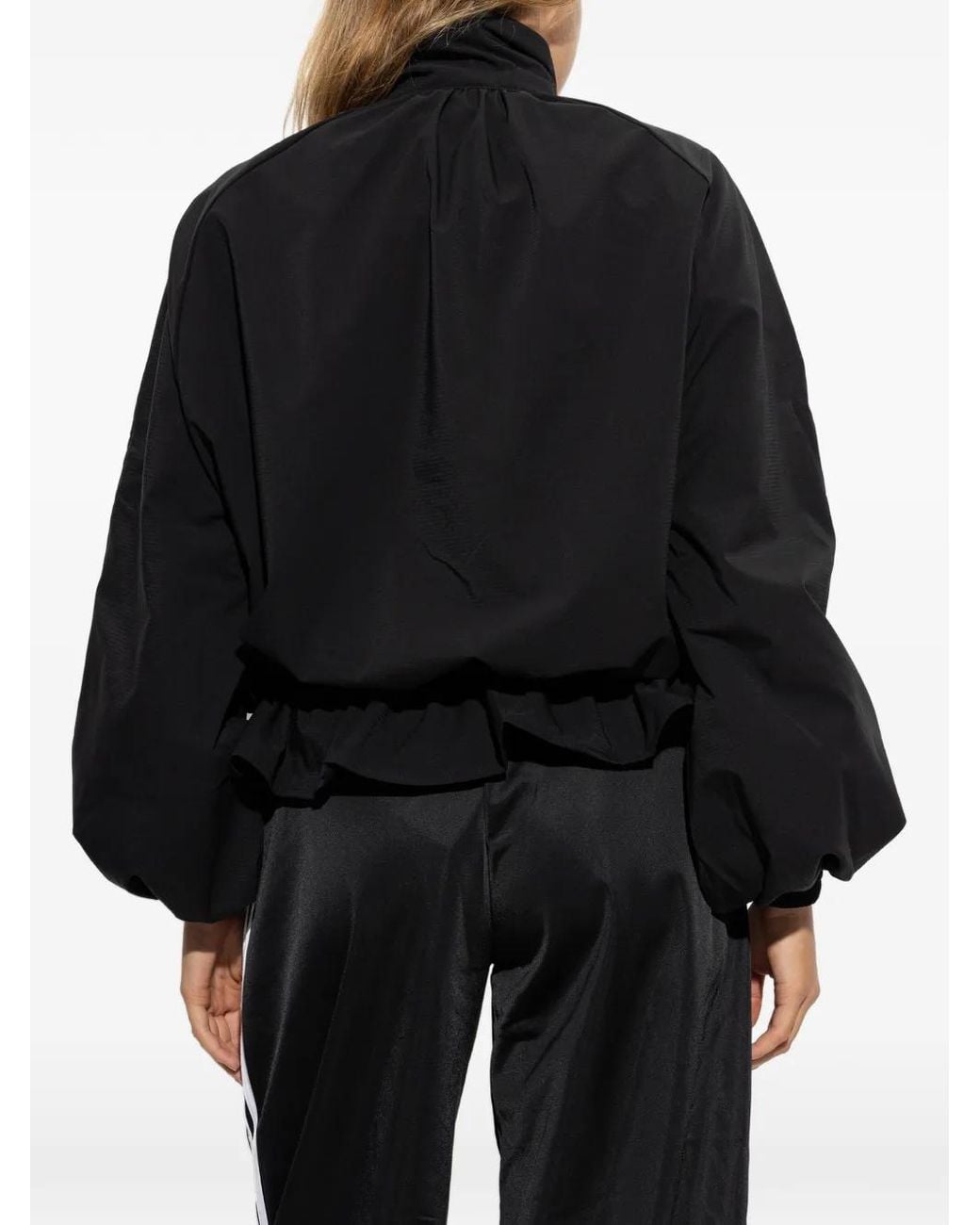 Adidas Black Ruffled Zip-Up Jacket