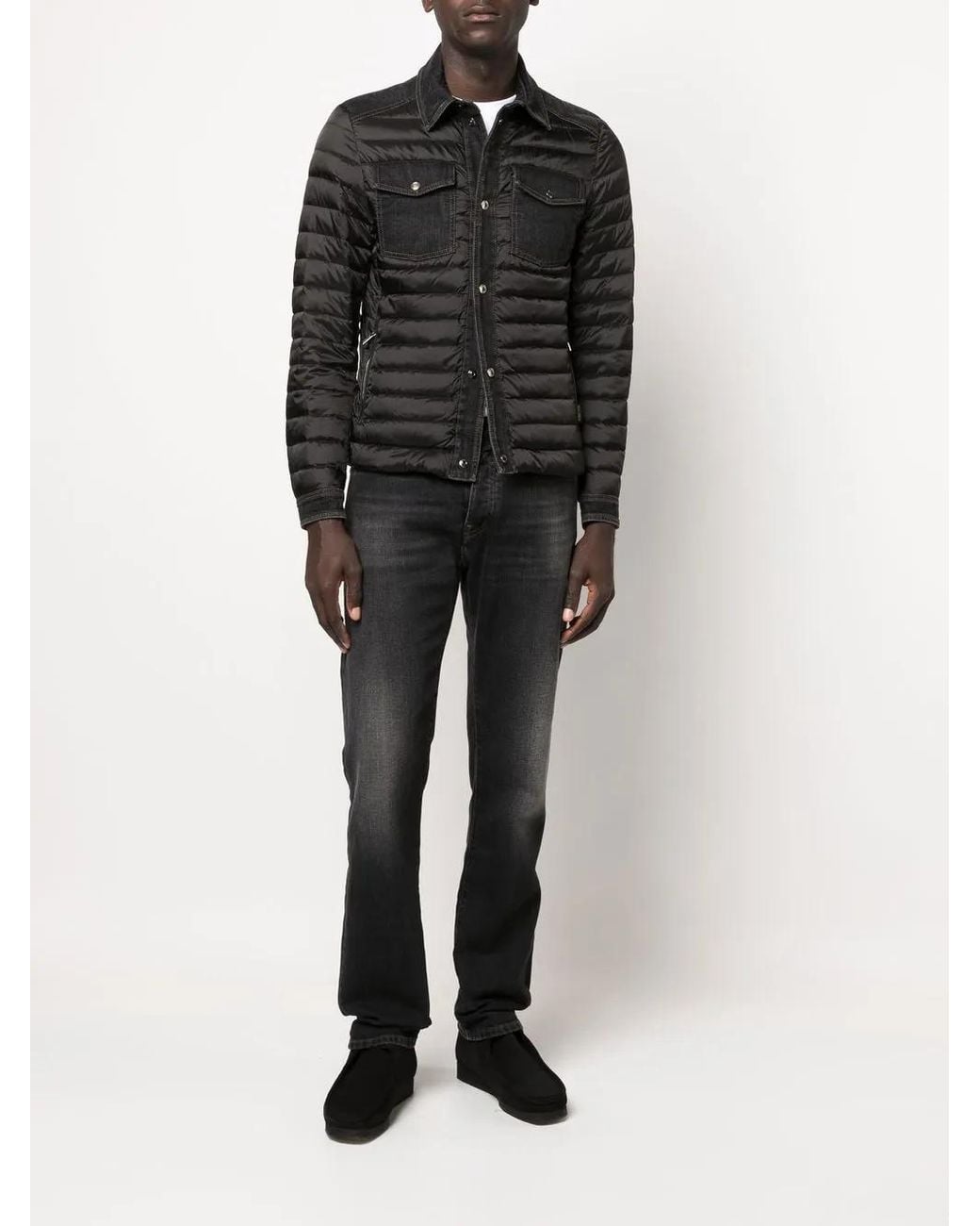 Moorer Black Mougi Quilted Down Jacket for men