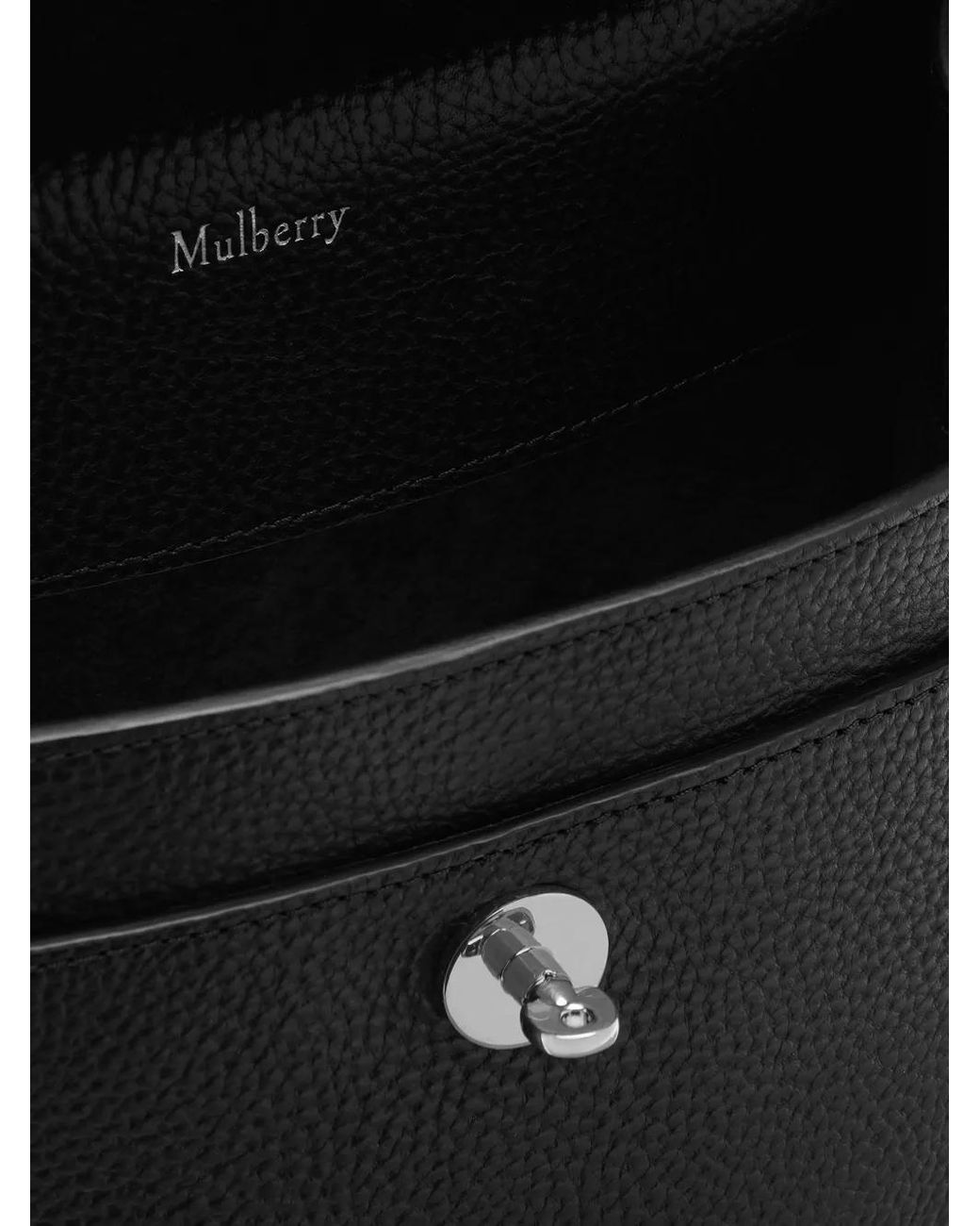 Mulberry Black Logo Detail Messenger Bag for men
