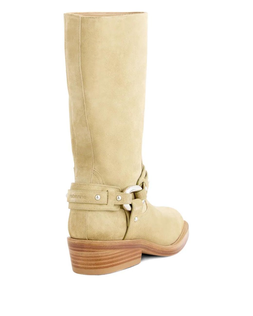 Rabanne Natural Xl Link Biker Boots