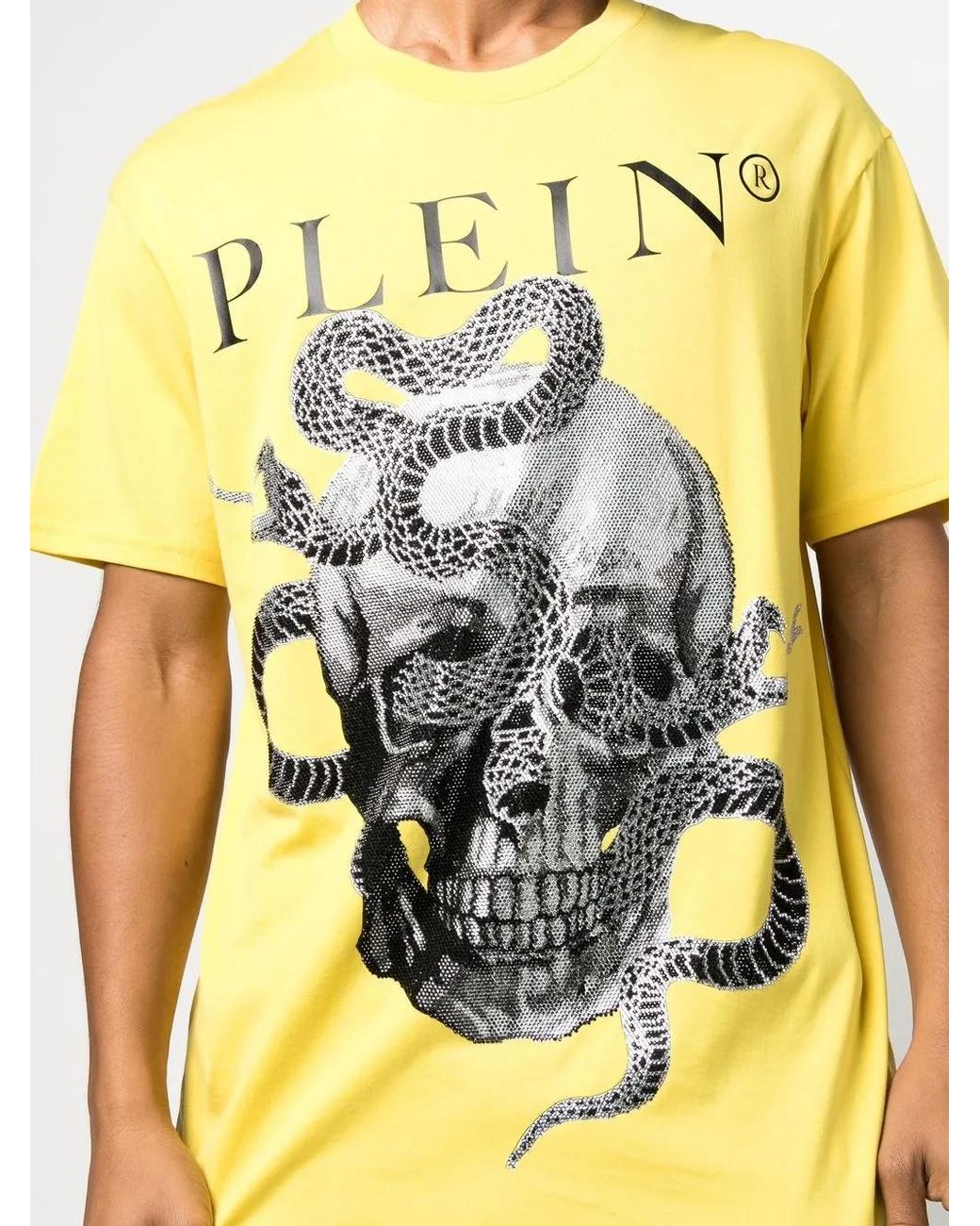 Philipp Plein Metallic Snake-Print Short-Sleeve T-Shirt for men