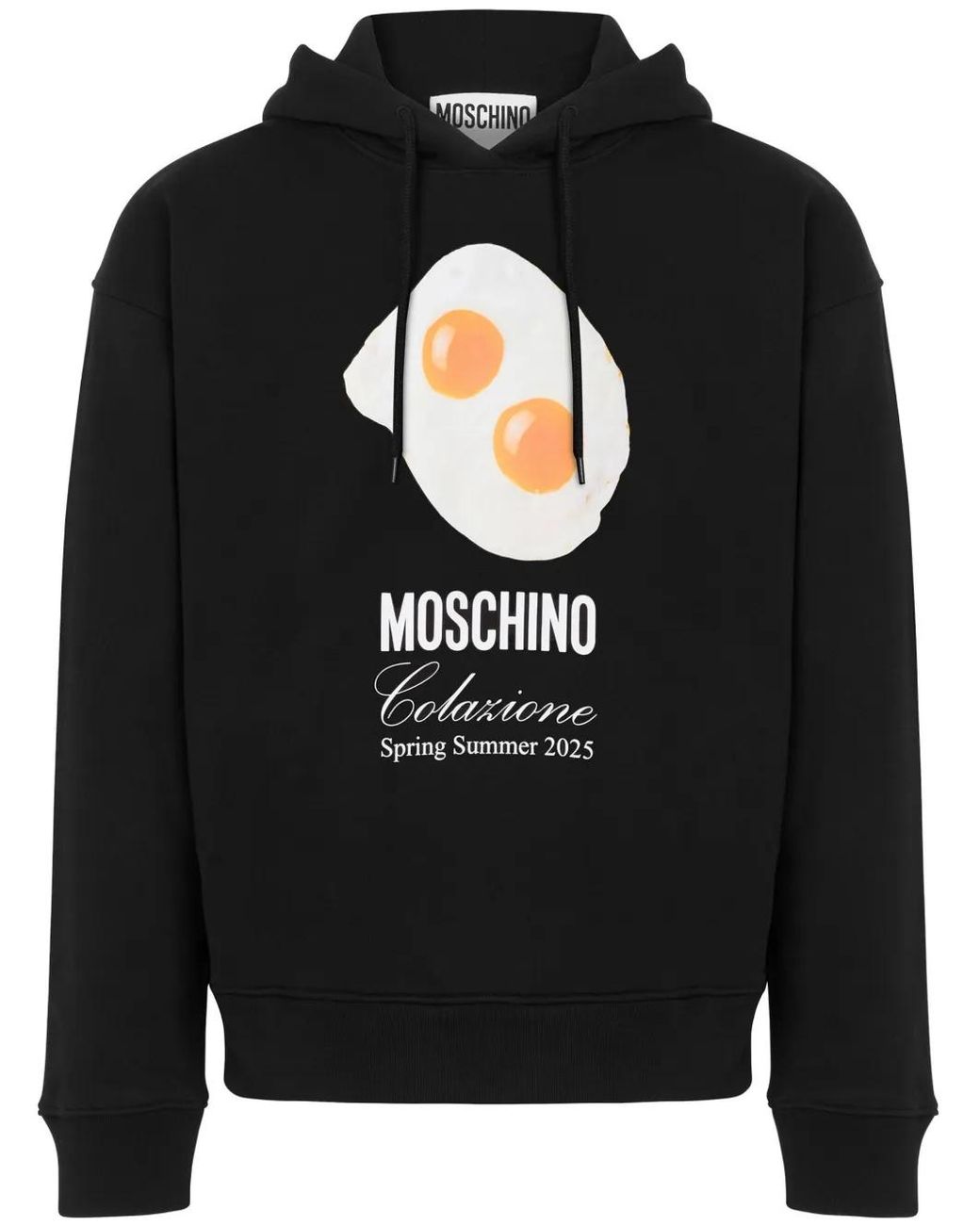Moschino Black Printed Hoodie for men